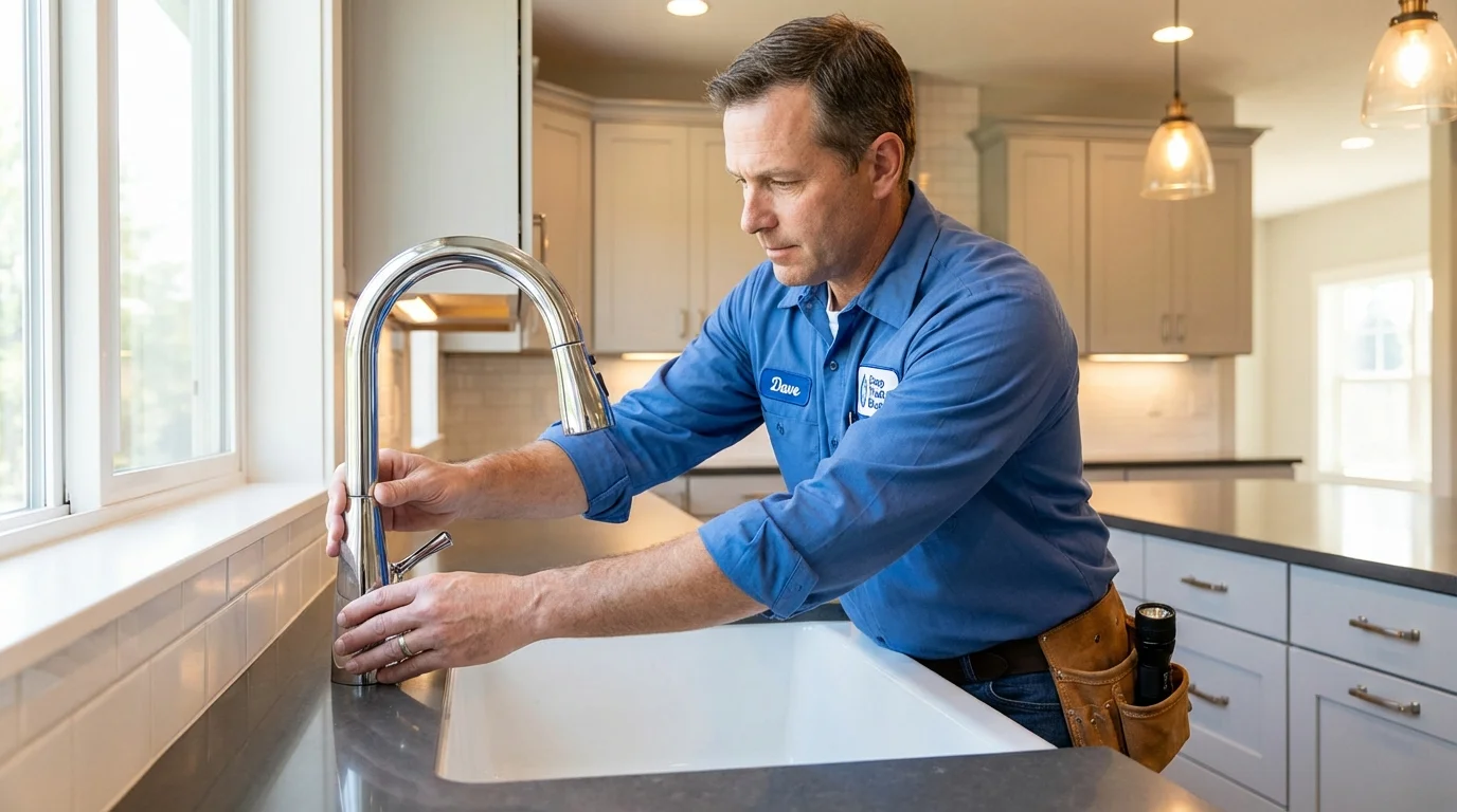 Kitchen faucet installation by Johns Plumbing LLC in Maytown